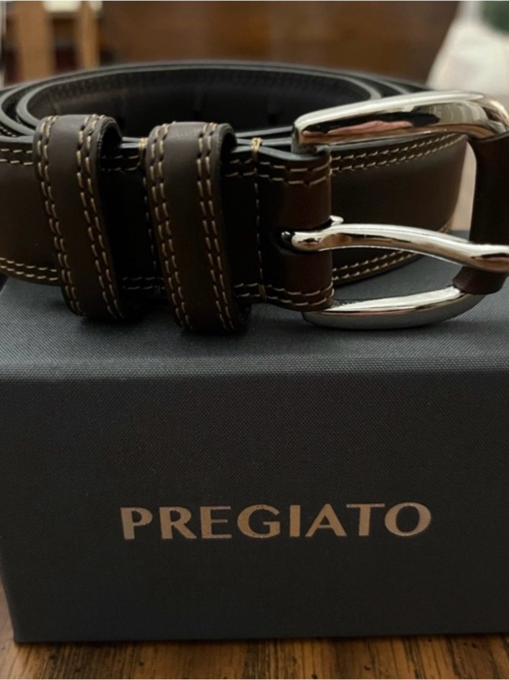 Men’s Pregiato Brown Antonio Belt 32”
